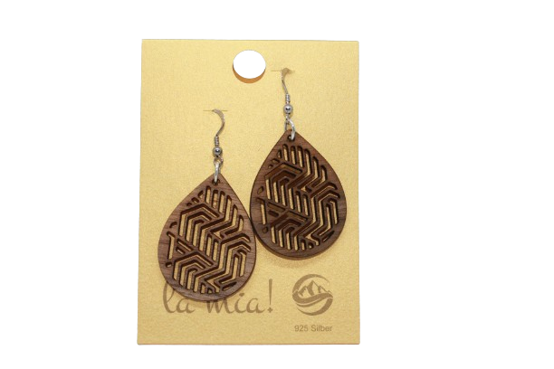 Ohrhänger Platine aus Nussholz