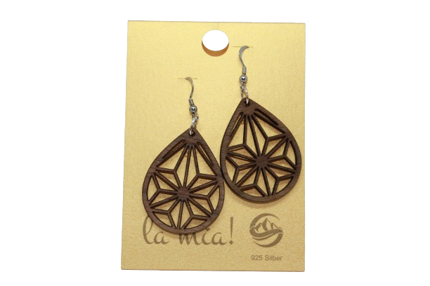 Ohrhänger aus Nussholz