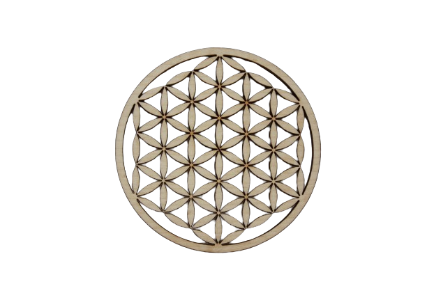 Untersetzer Ahornholz 90x5 mm Blume des Lebens