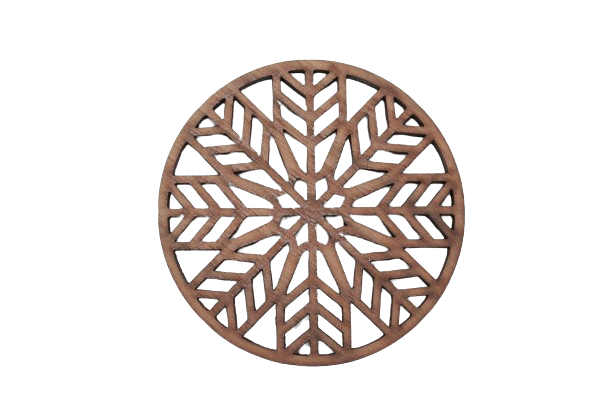 Untersetzer Nussholz 90x5 mm Kornkreis