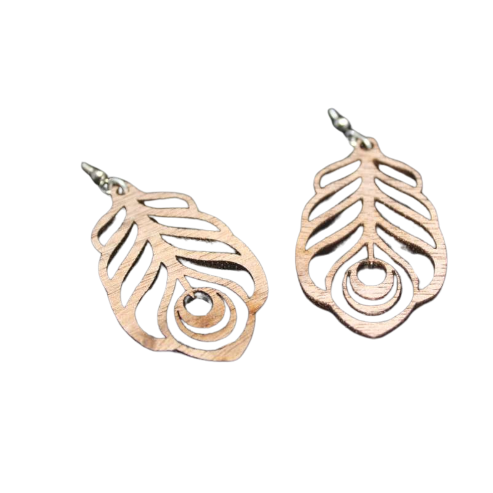 Ohrhänger Pfauenauge aus Holz