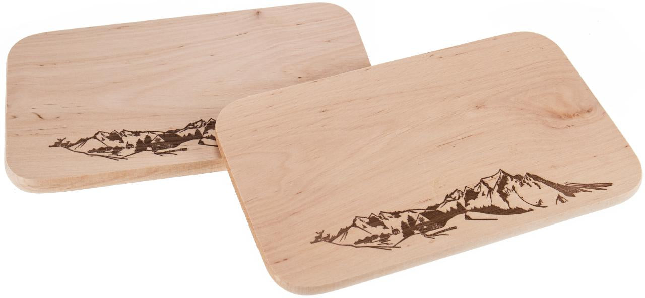 Frühstücksbrettchen Alpenpanorama