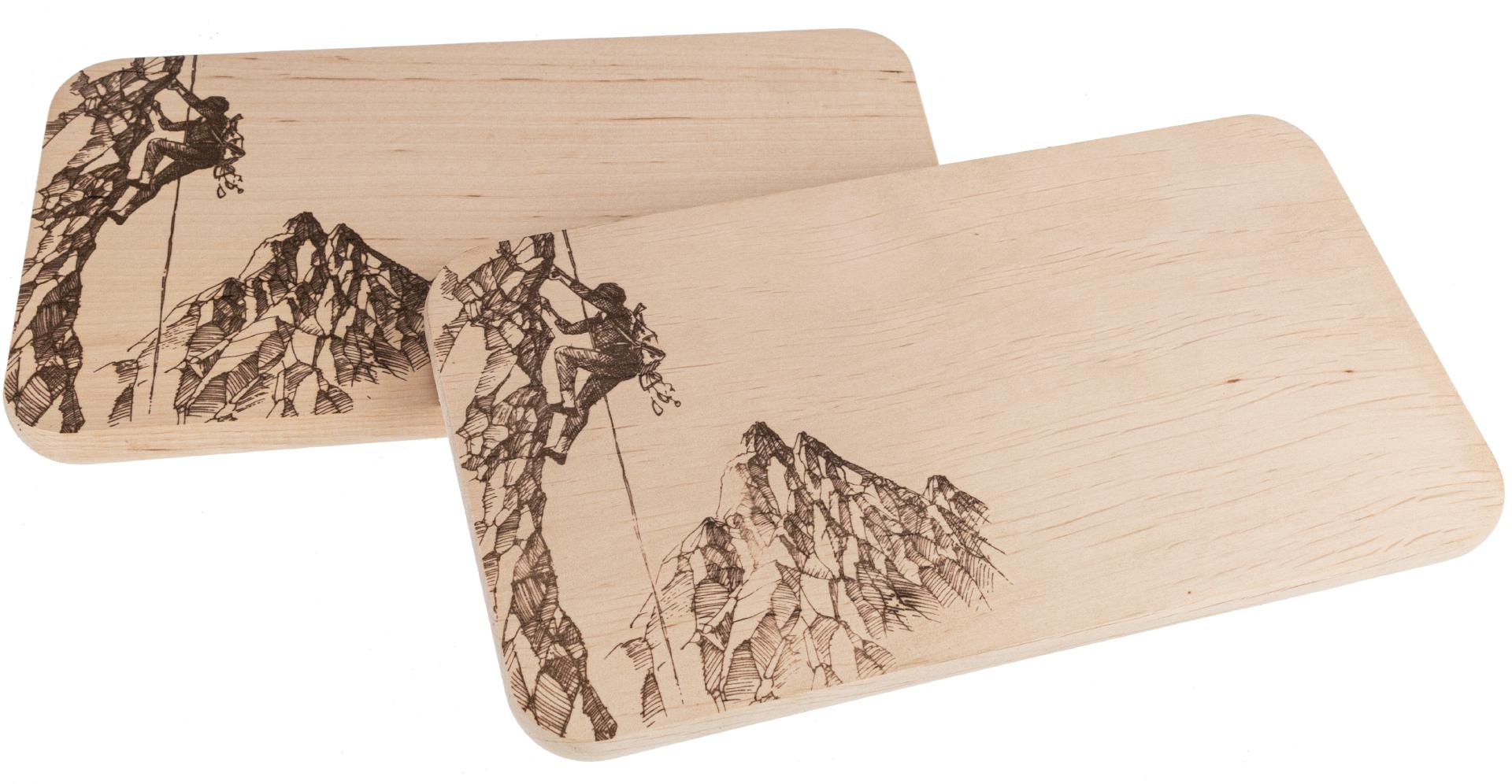 Schneidebrett mit Motiv Kletterer