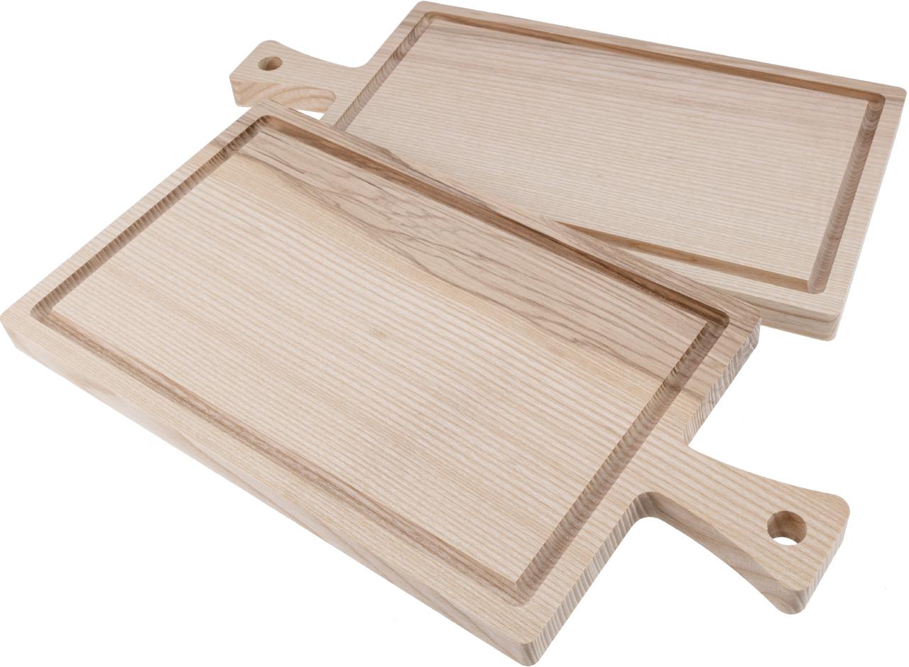 Rechteckiges Schneidebrett mit Saftrille