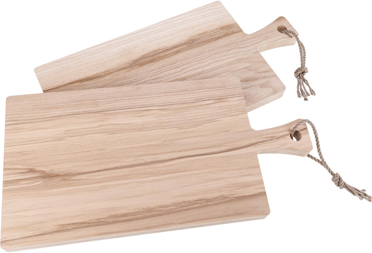 Holz Schneidebrett Esche mit Griff und Seil