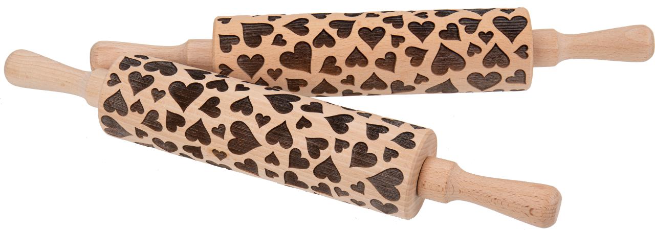 Wallholz mit Prägeherzen