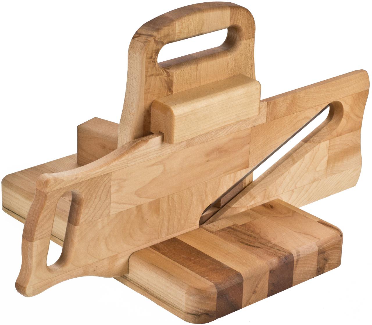 Wurstschneidemaschine aus Holz