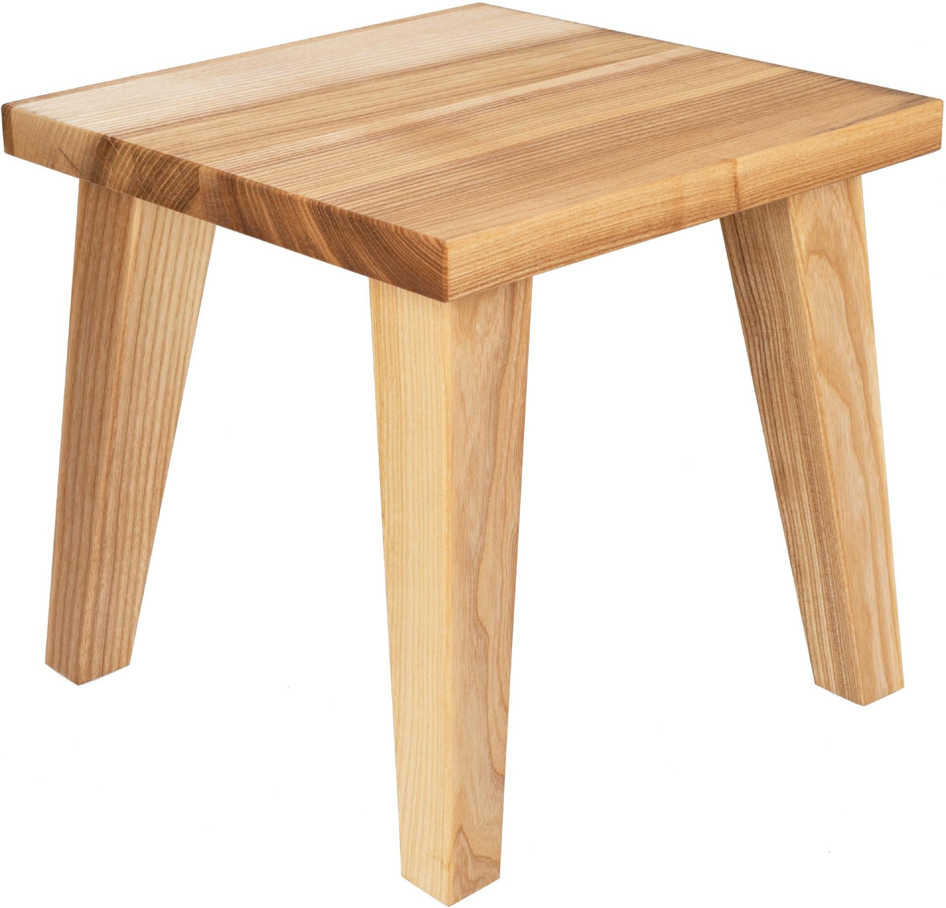 Kinderhocker aus massiv Esche geölt - Holzhocker 27 x 27 x 27 cm