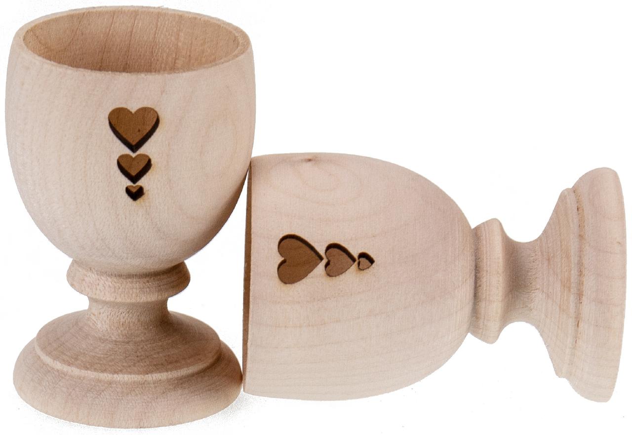 Eierbecher gedrechselt aus Buchenholz