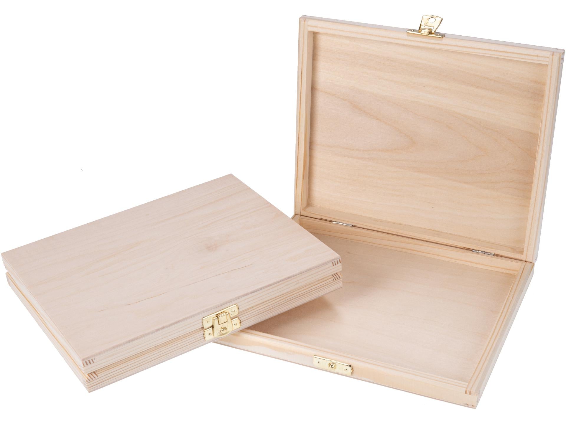 kleine Holzkiste mit Klappdeckel für Mitbringsel