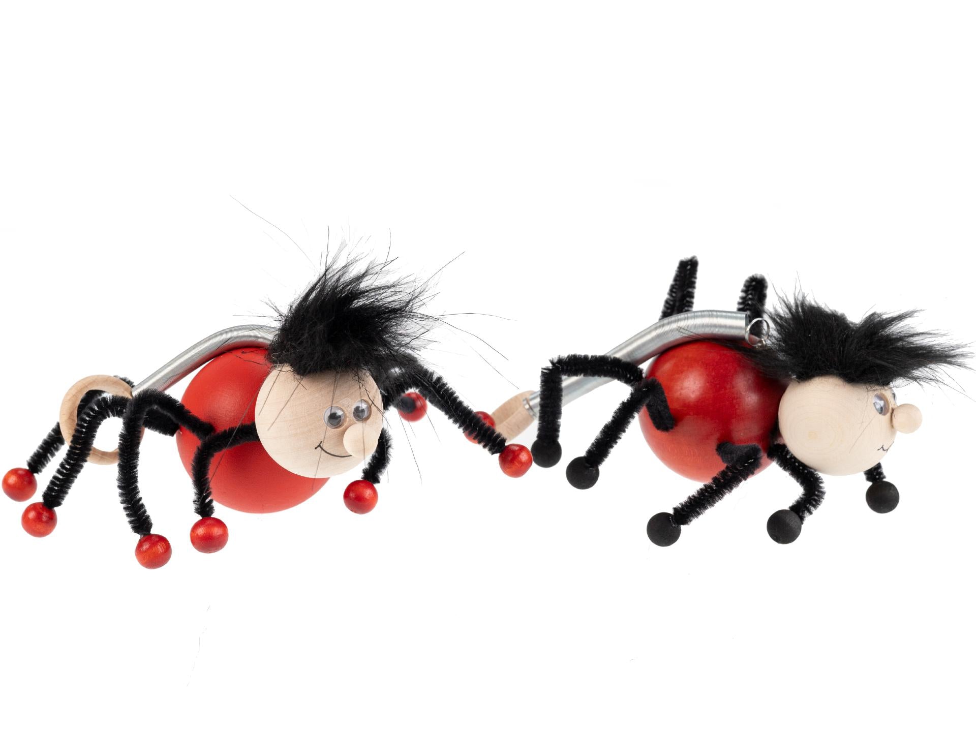 Schwingfigur aus Holz Spinne