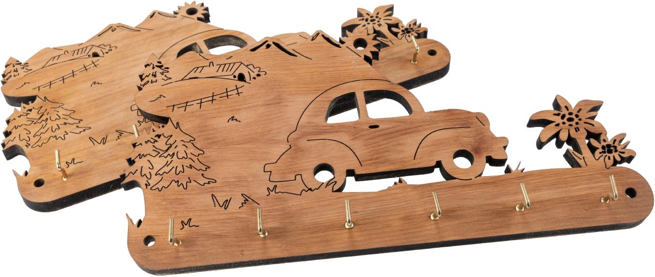 Schlüsselbrett Käfer in den Bergen aus Holz