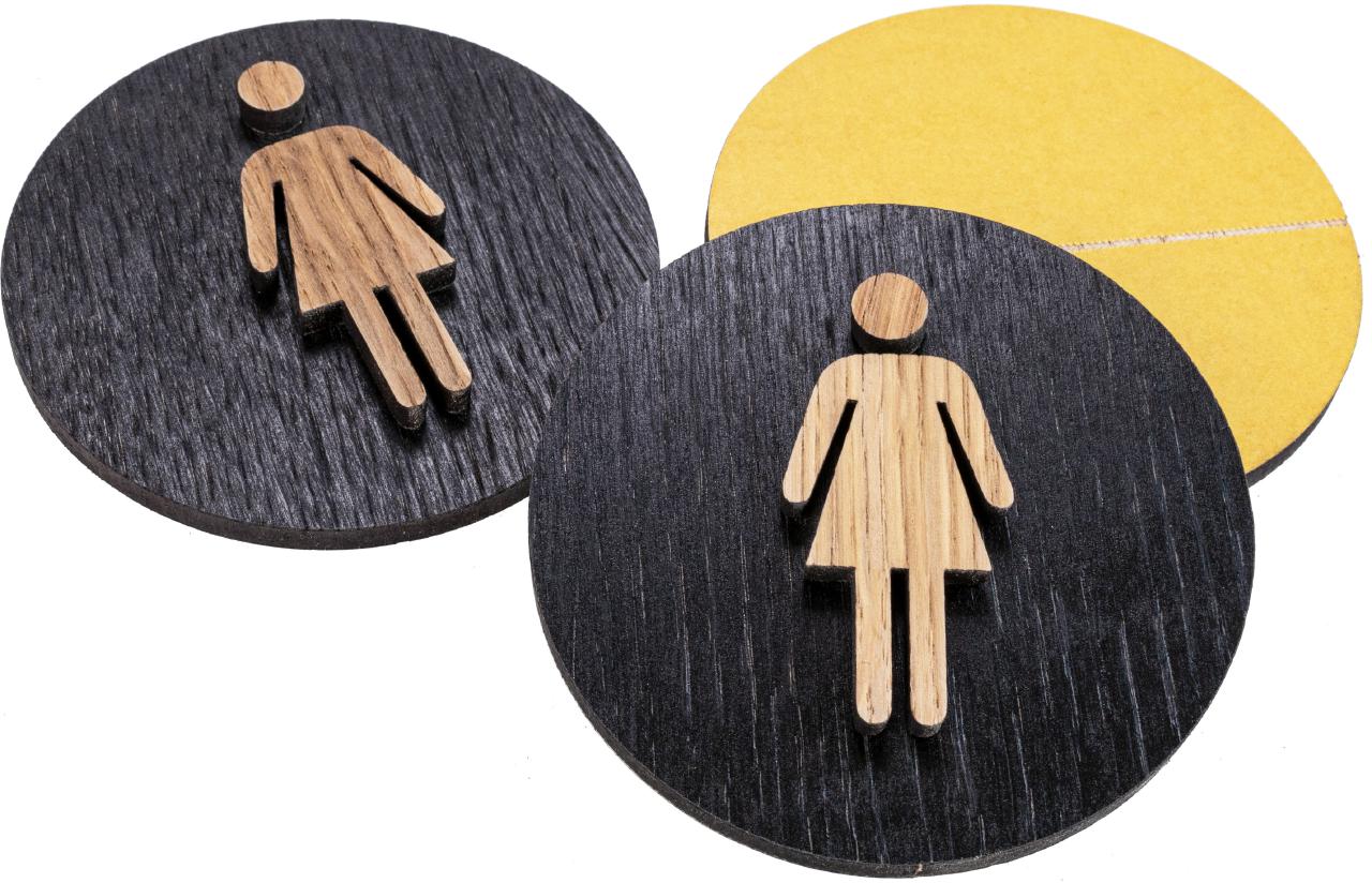WC Schild Frauen aus Holz