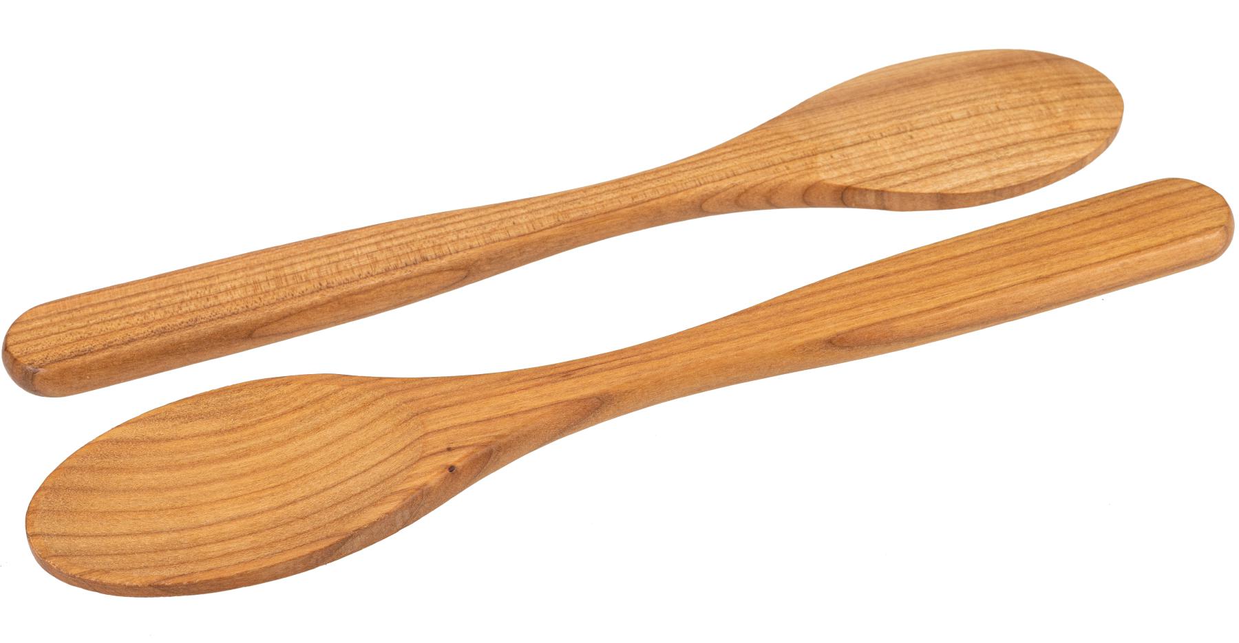 Kochlöffel oval aus Wildkirsche, geölt, 30 cm