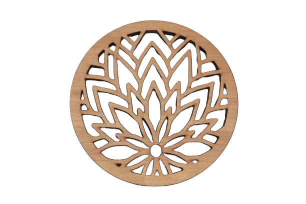 Untersetzer Kirschholz 90x5 mm Lotusblume