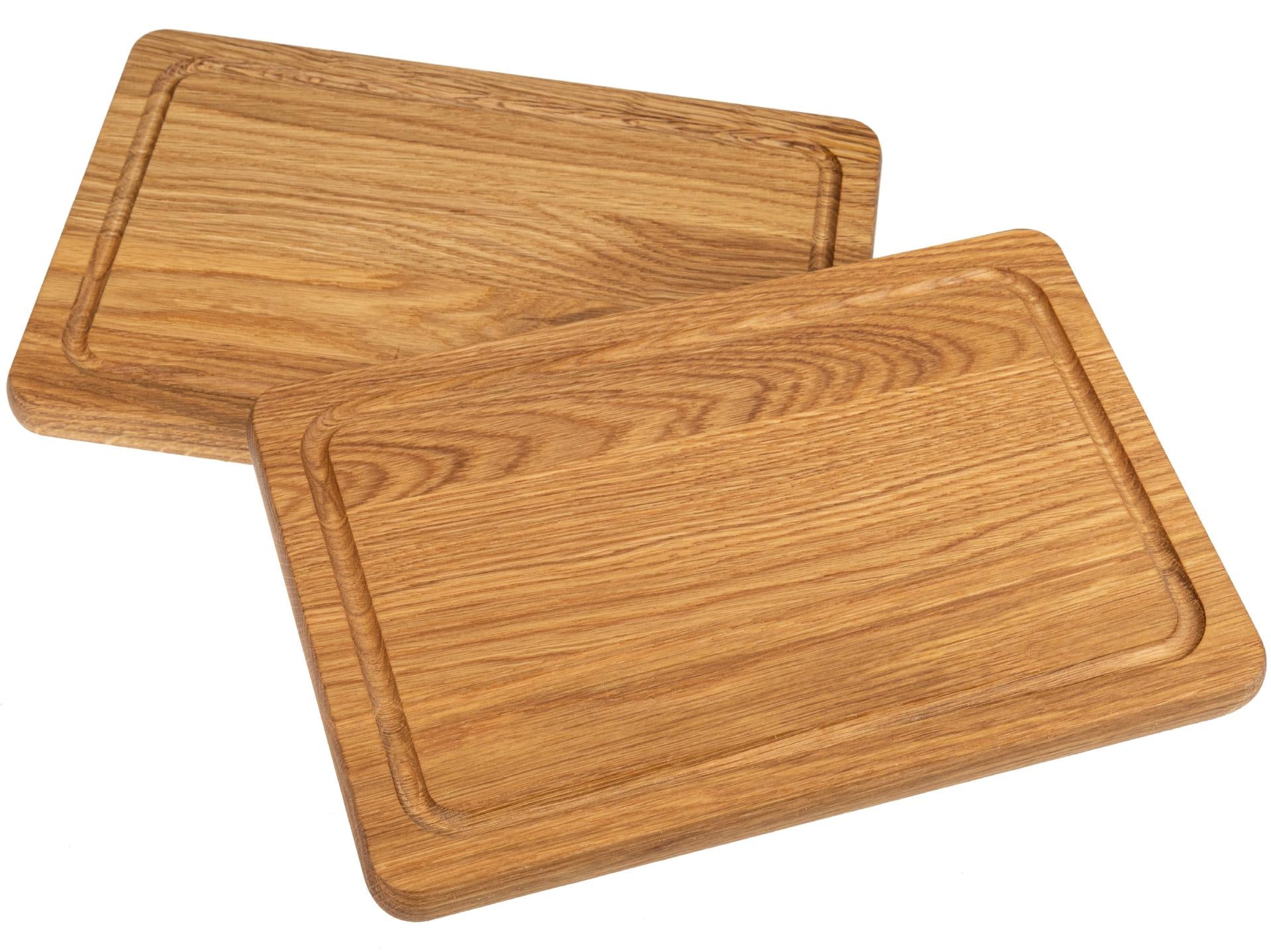 Schneidebrett Eiche geölt mit Saftrille 30x20 cm