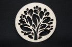Untersetzer für Gläser Motiv Magnolie aus Ahornholz
