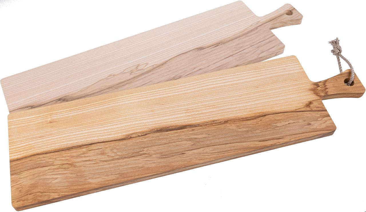 Baguettebrett aus geölter Esche 50x15 cm mit FSC-Zertifizierung und Kordel