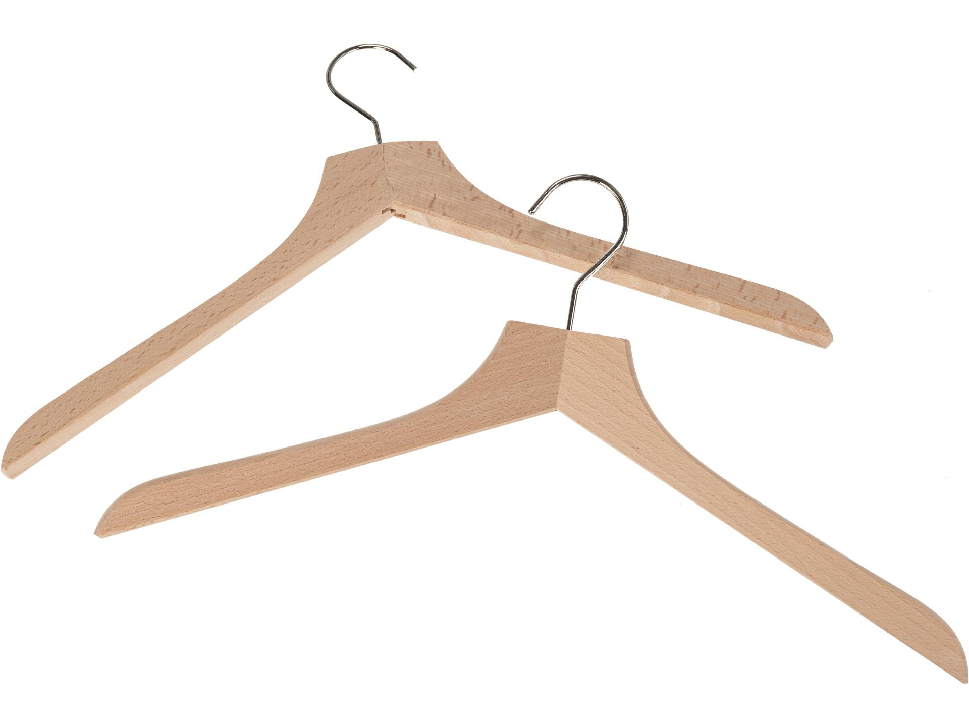 Kleiderbügel aus Buchenholz 41x23 cm – stabiler, formschöner Holzkleiderbügel für Garderobe und Kleiderschrank