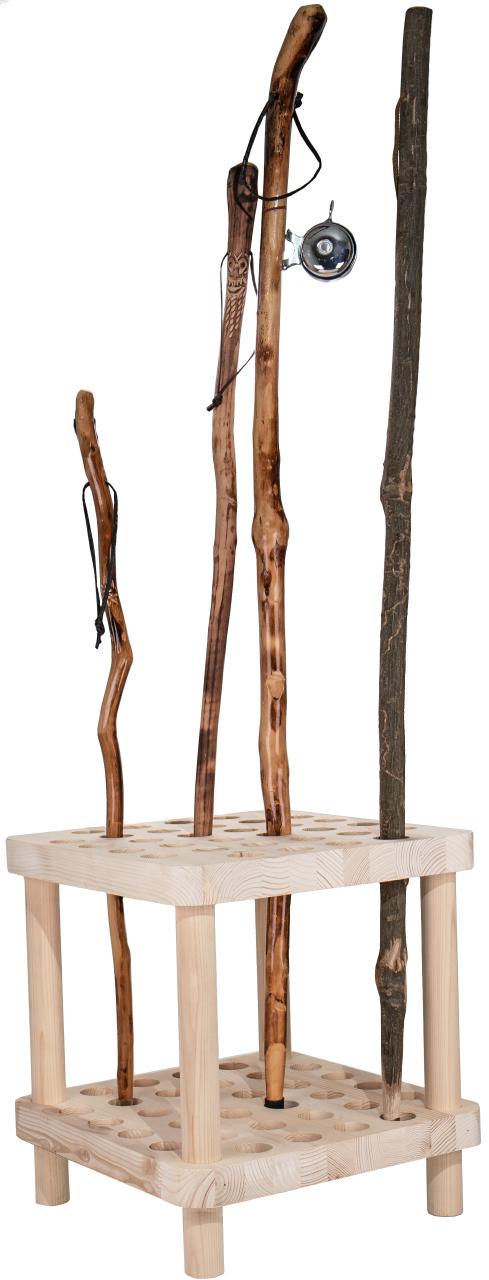 Schirm‑ und Stockständer aus Kieferholz, 40×40 cm – stabile Aufbewahrung