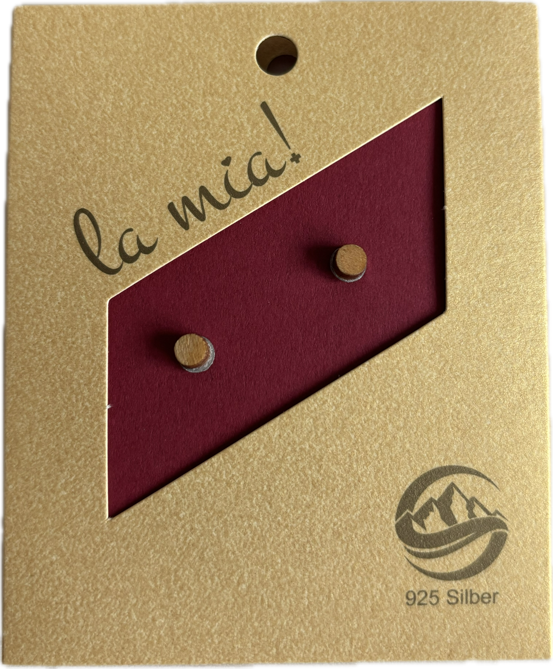 Mini Ohrringe aus Ahornholz