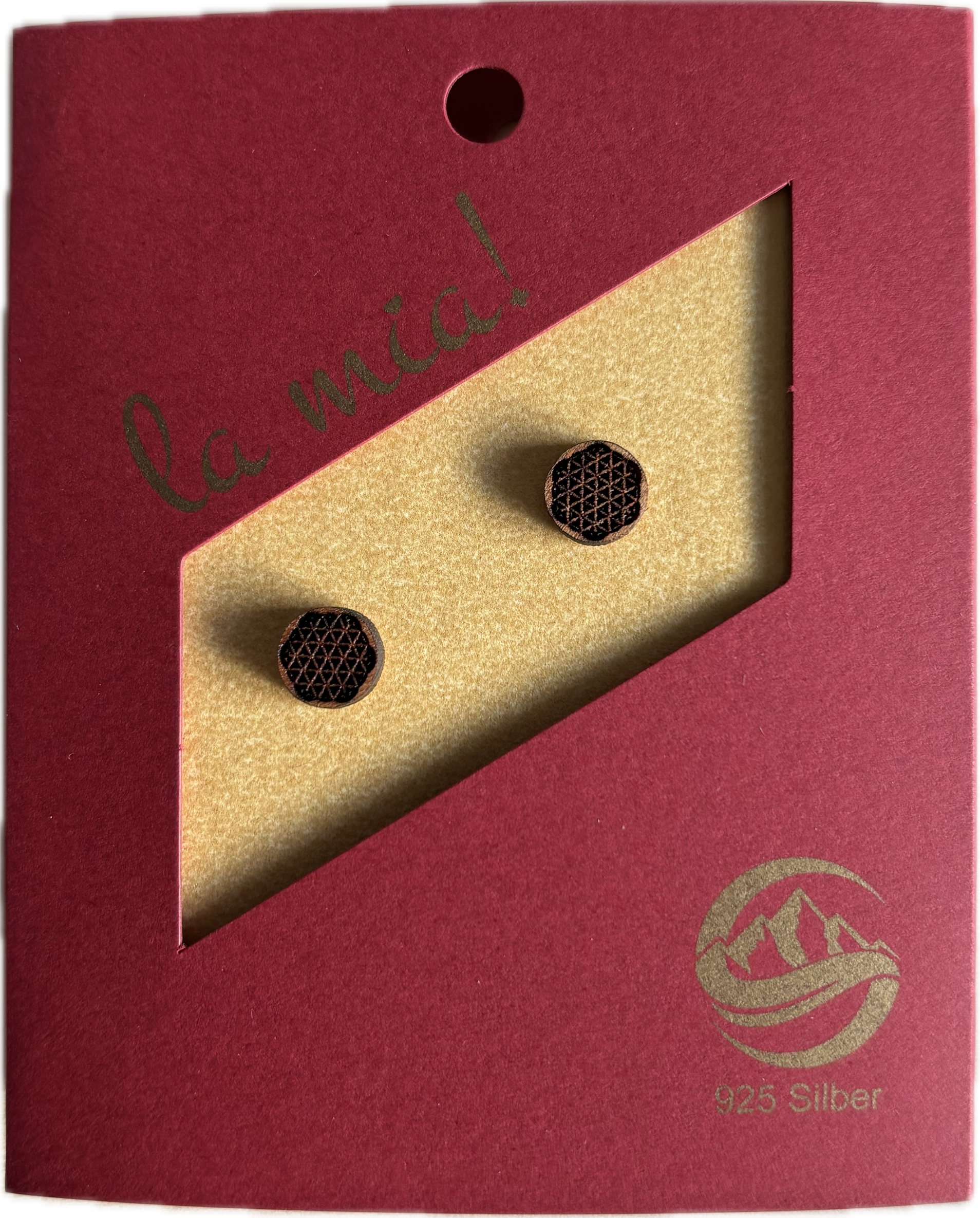 Blume des Lebens Ohrstecker 8mm Holz