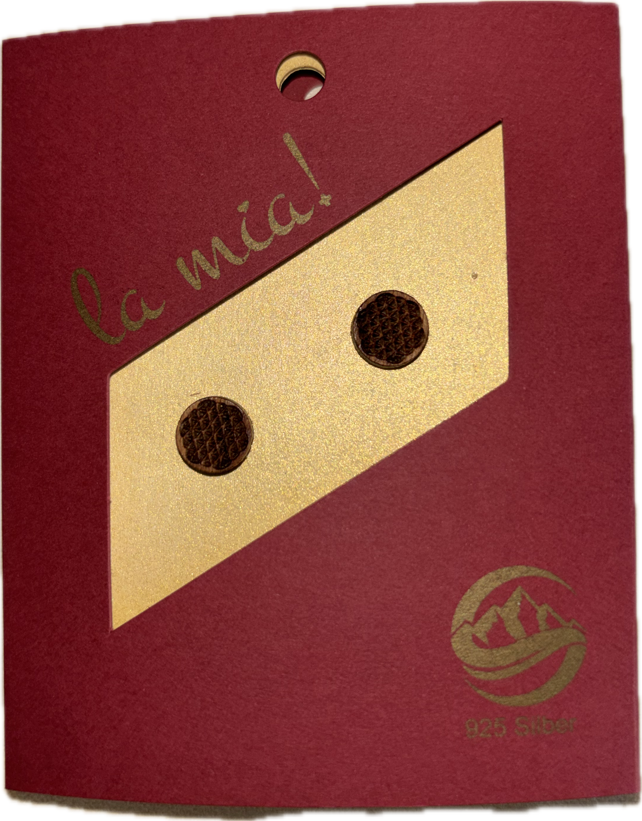 Ohrschmuck Ohrring Blume des Lebens Kirschholz