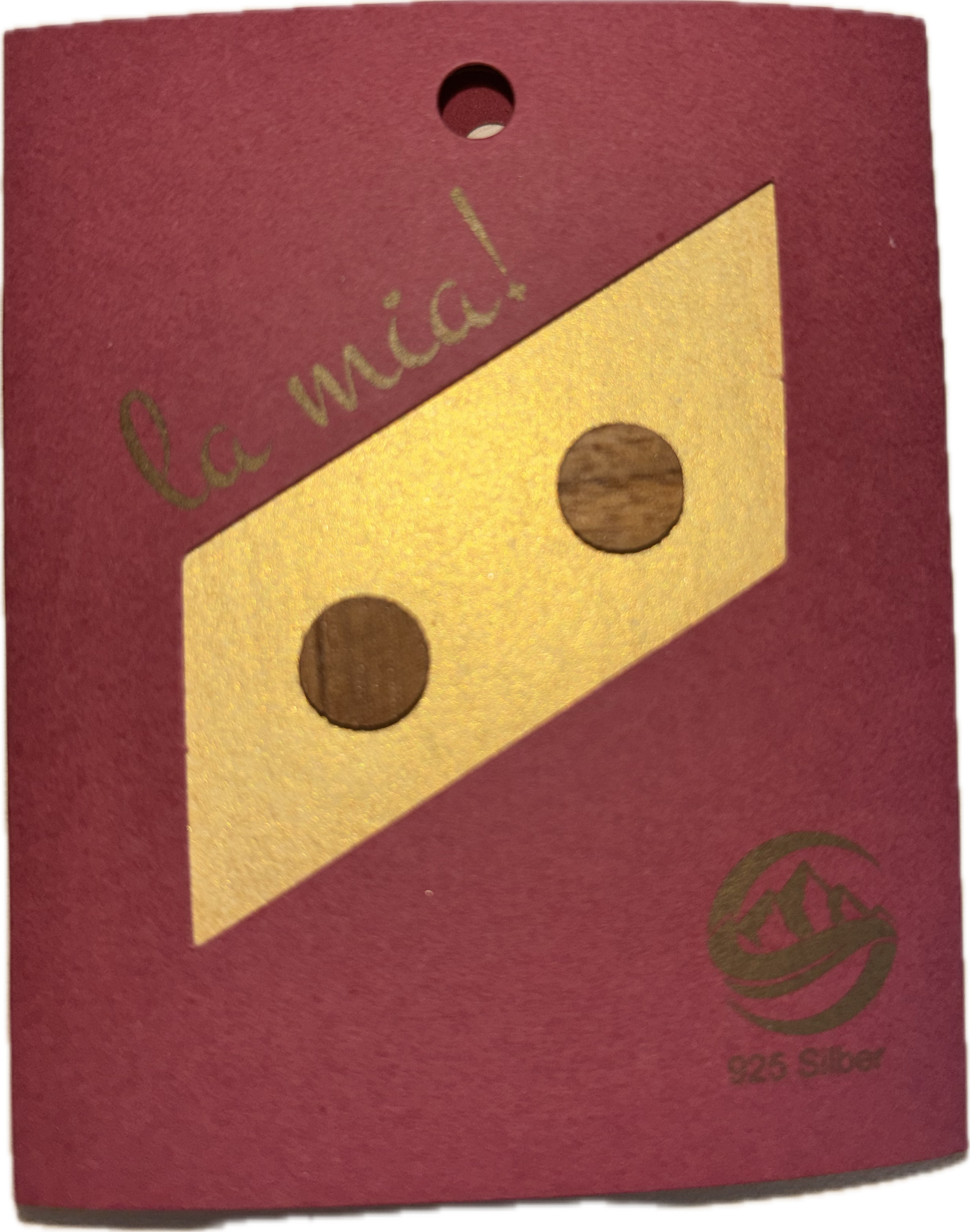 Kirschholz Ohrstecker 10mm Kreis