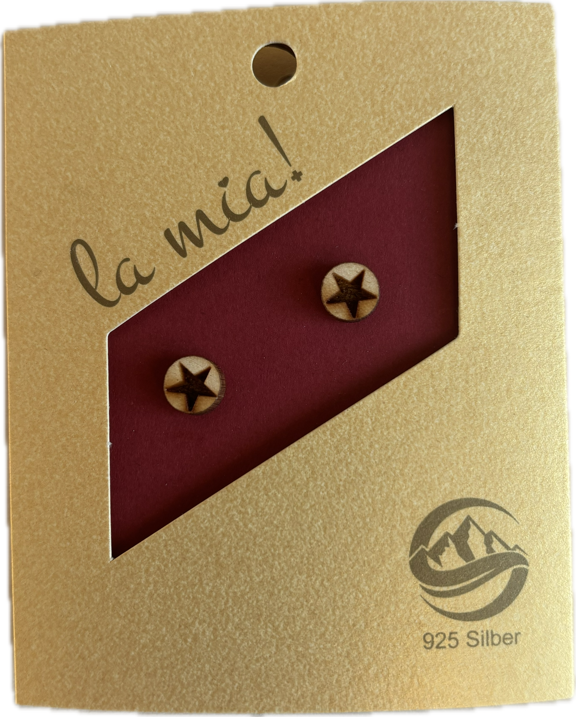 Ohrring klein mit gefülltem Stern