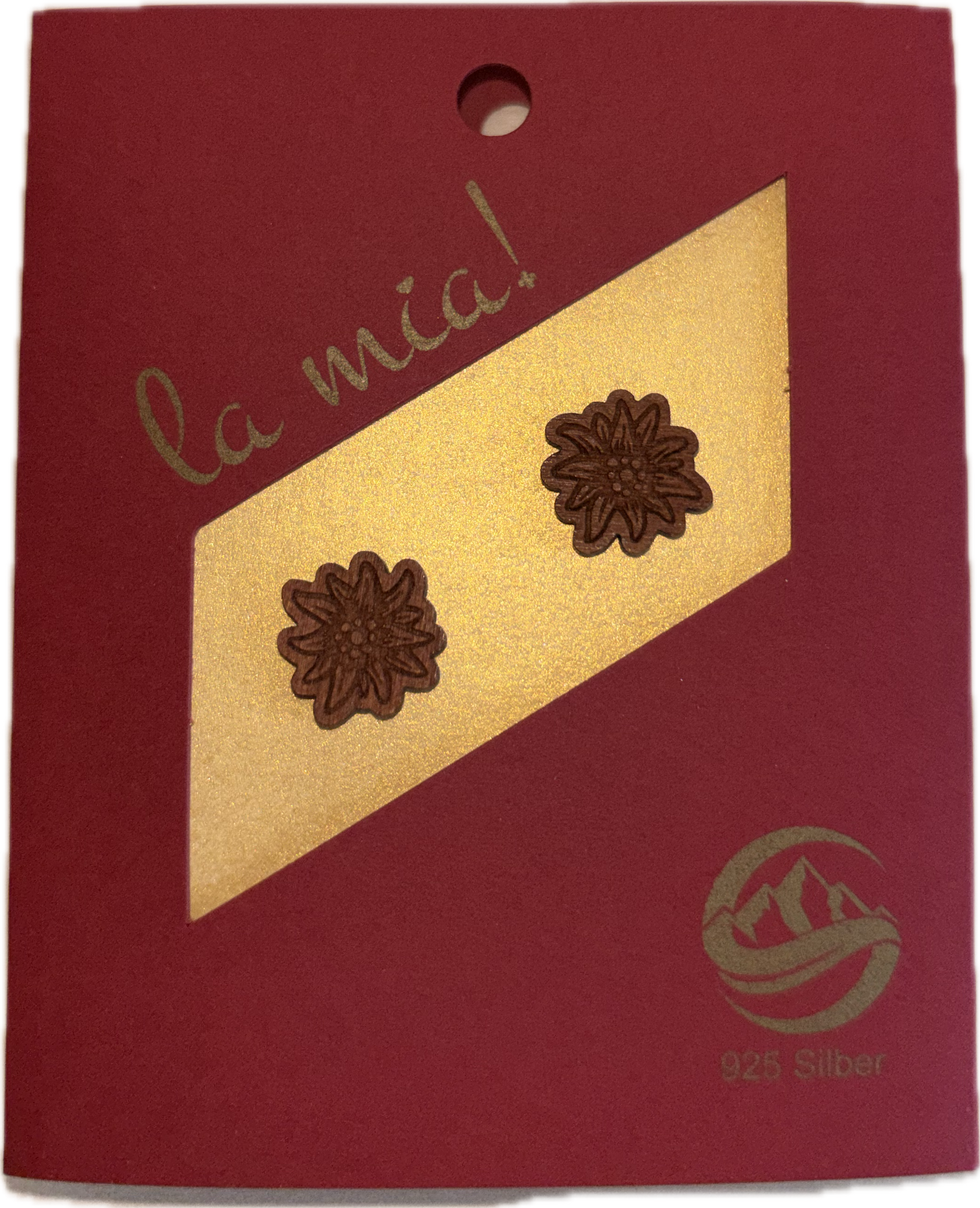 Ohrring für Trachten aus Kirschholz