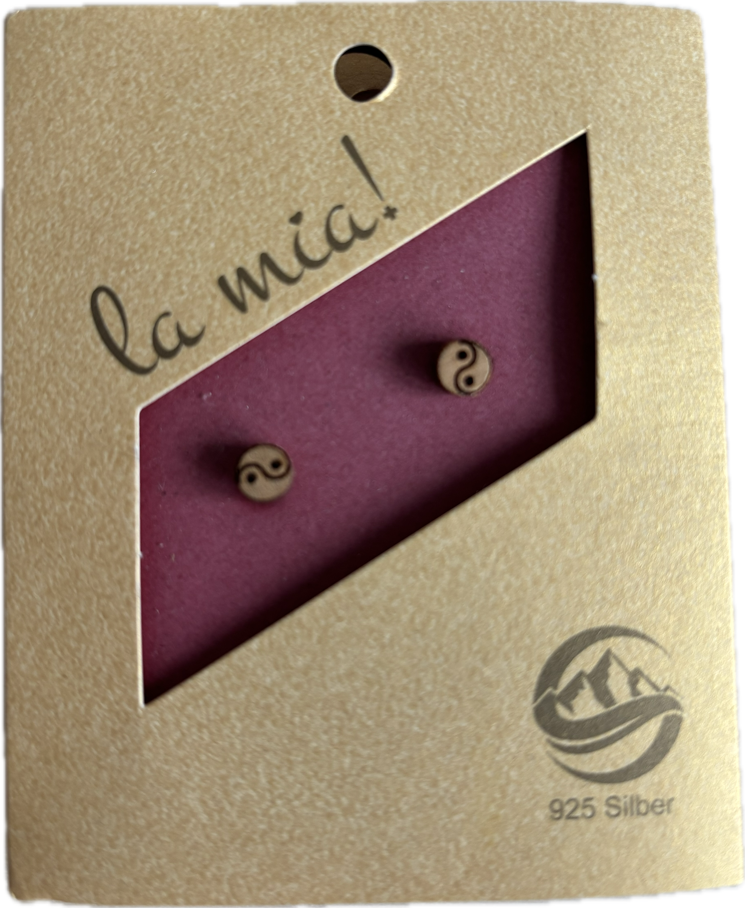 kleine Ohrstecker mit Ying & Yang Symbol