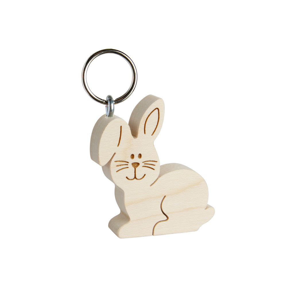 Schlüsselangänger Hase aus Ahornholz