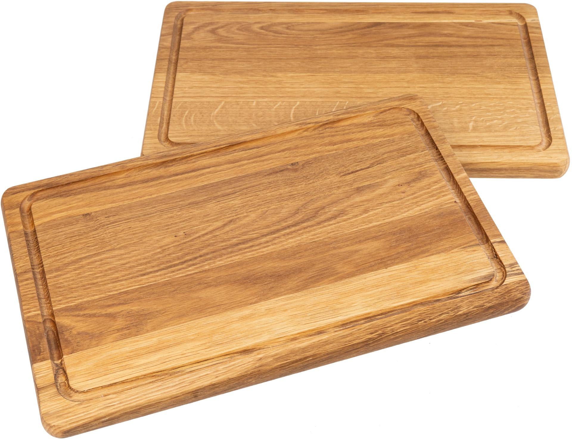 Schneidebrett Eiche geölt mit Saftrille gross
