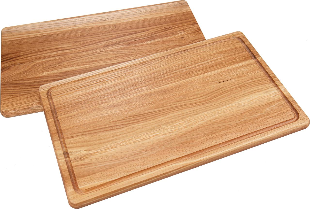 Schneidebrett Eiche geölt mit Saftrille 50x30x2 cm
