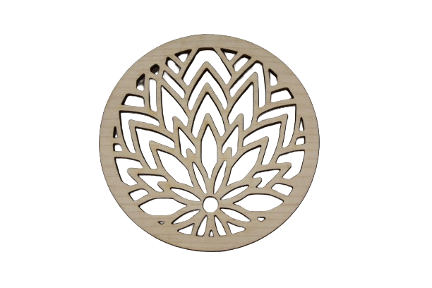 Untersetzer Ahornholz 90x5 mm Lotusblume
