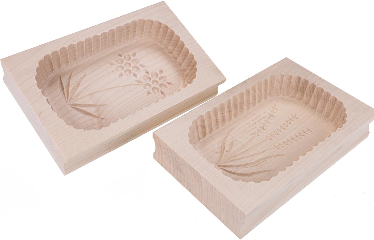 Großes Buttermodel aus Ahornholz für 500 g Butter, Schweizer Handarbeit