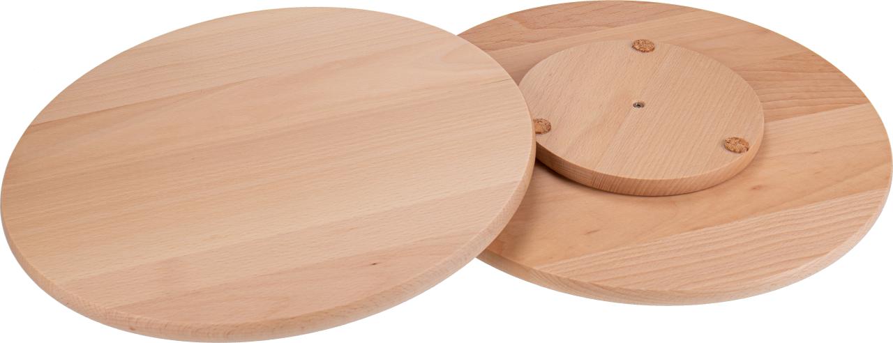 Drehteller aus Buchenholz, geölt, Ø 40 cm, als Servierplatte
