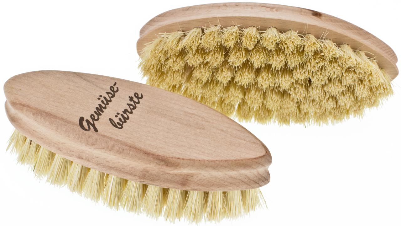 Gemüsebürste aus Buchenholz mit Fibre Borsten, hygienisch