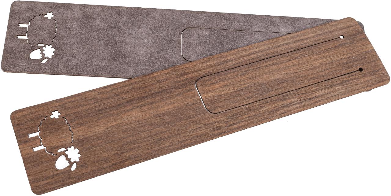 Holz-Lesezeichen aus geöltem Nussbaum, extrem biegbar und fein graviert, Motiv Schaf
