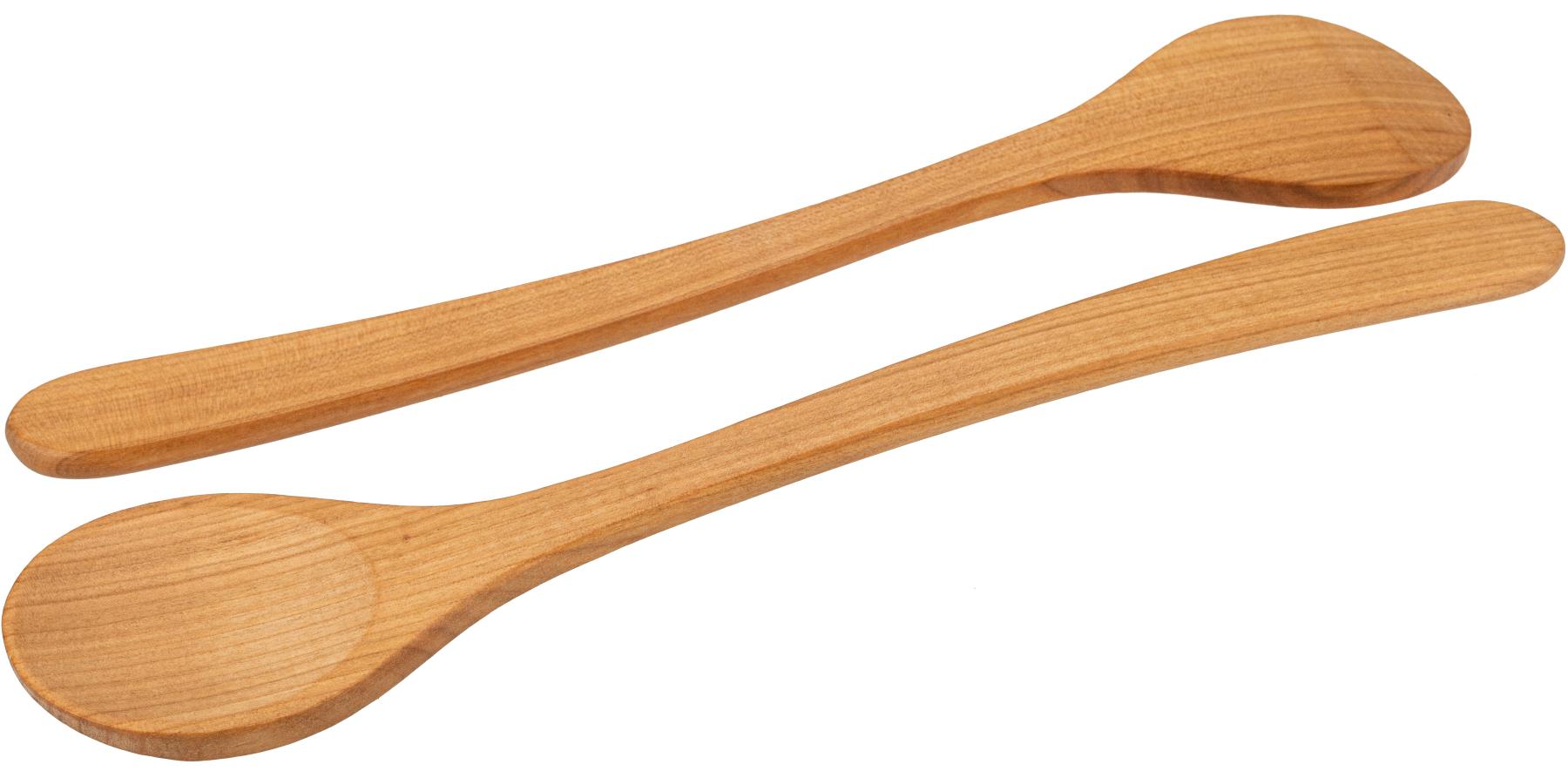 Löffel rund aus Kirschholz, geölt, 35 cm