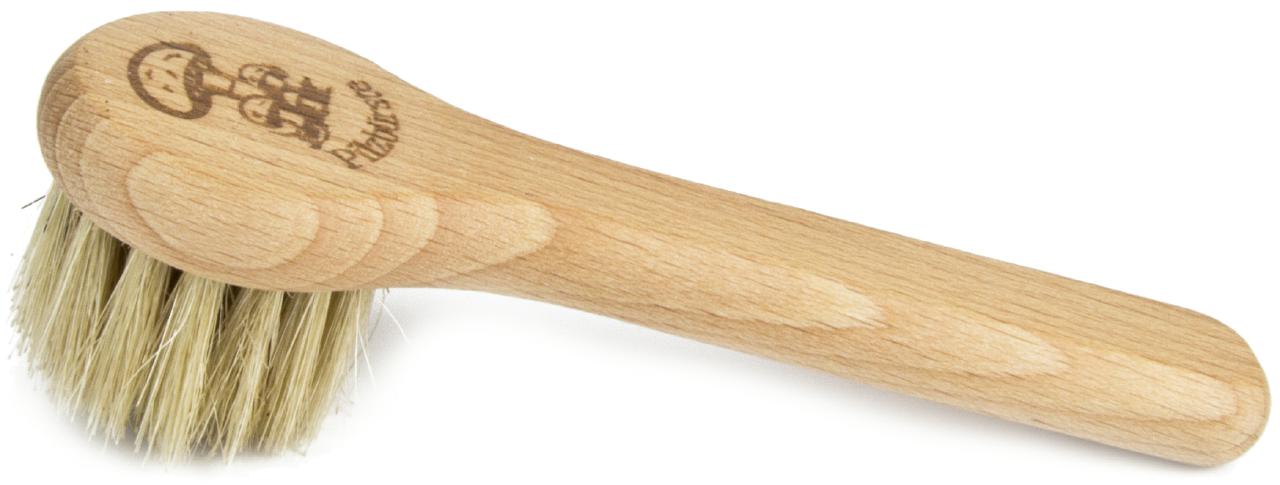 Pilzbürste aus Buchenholz mit Stiel, 13 cm
