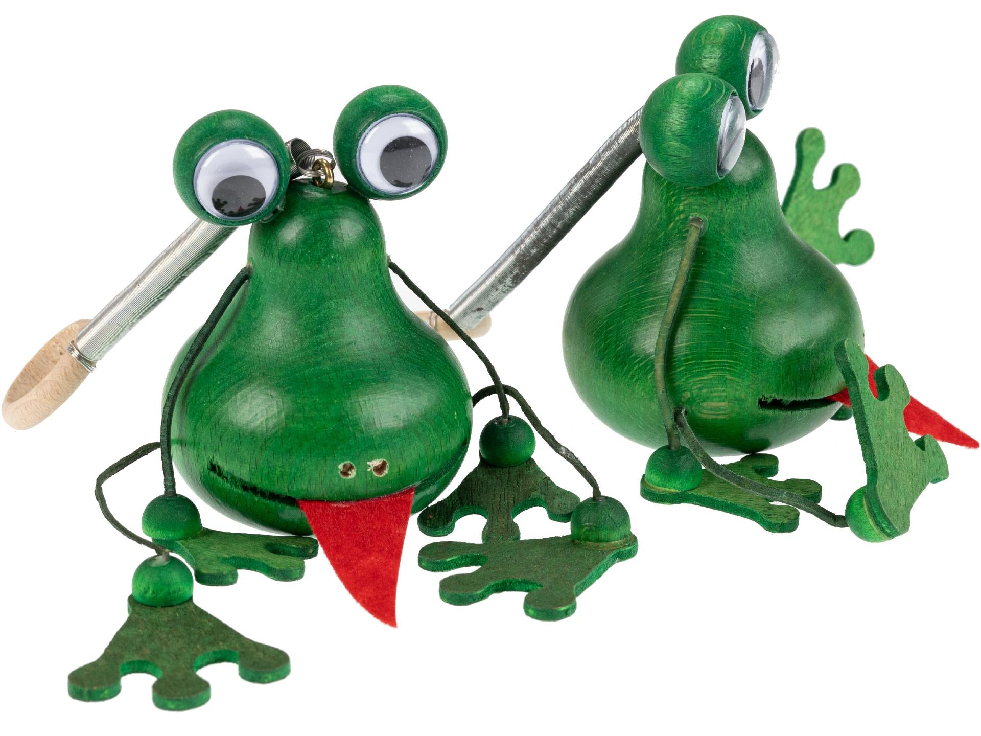 Schwingfigur aus Holz, Frosch grün