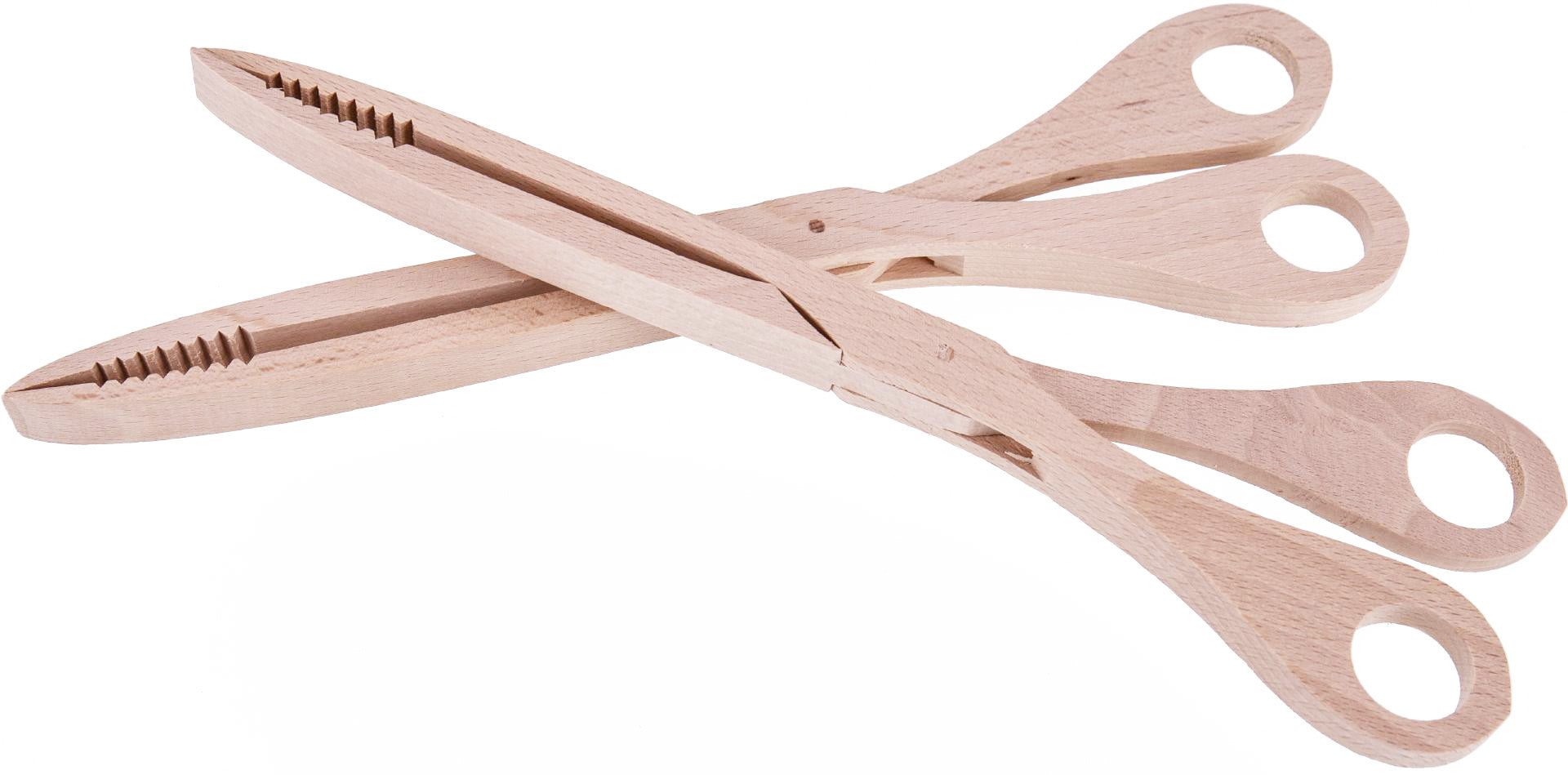 Servierschere aus Buchenholz, 28 cm, handgefertigt
