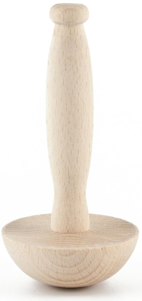 Stopfpilz aus massivem Buchenholz, 15 cm lang, ideal zum Stopfen von Socken und Kleidung.

